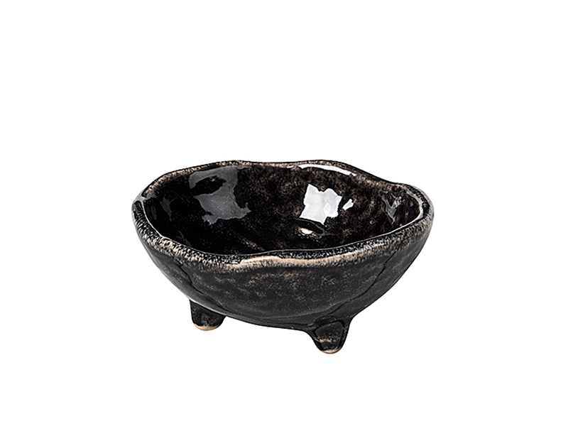 Bowl "Nordic Coal" With 3 Feet