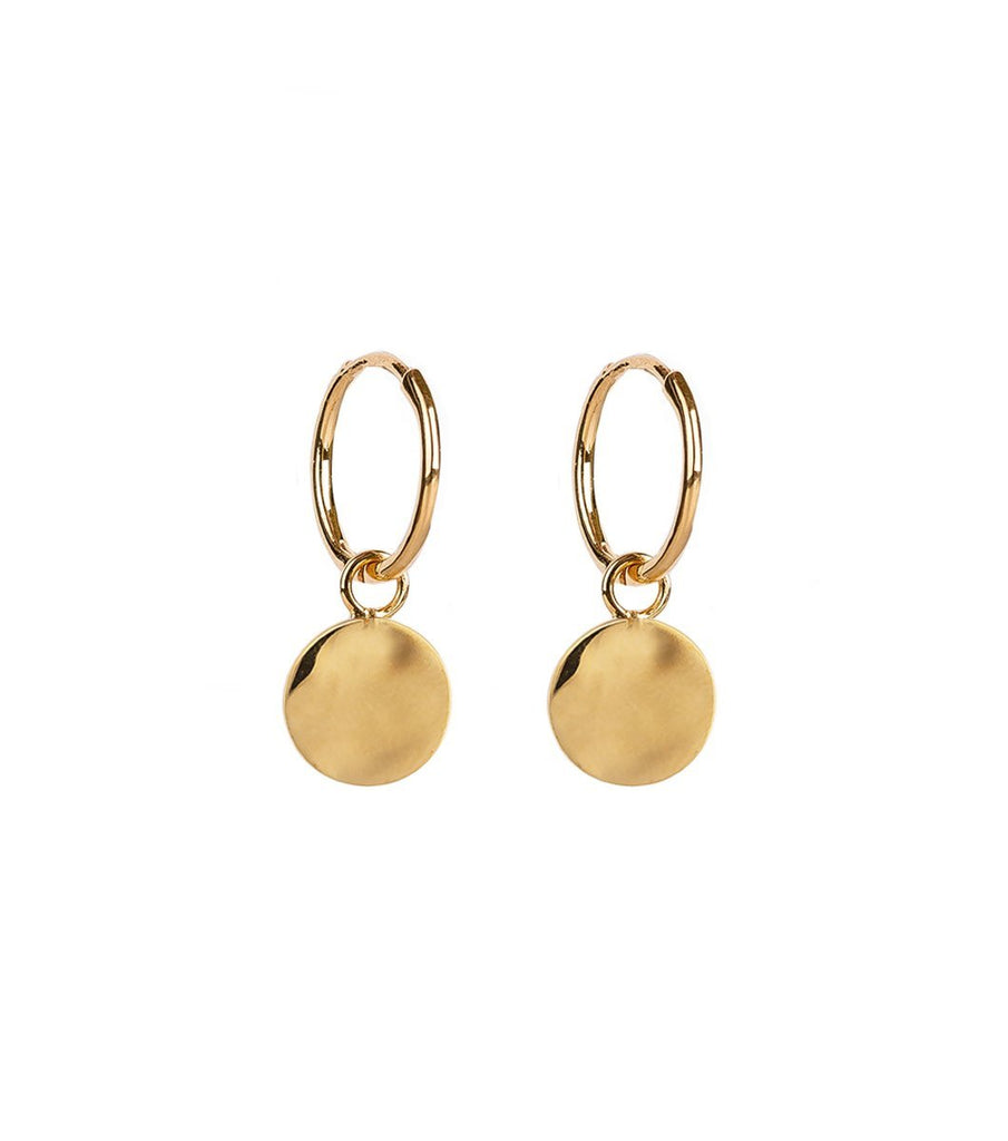 Minimalistica Hammered Earrings Gold