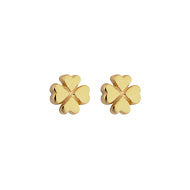 Sparkle Clover Earrings Gold