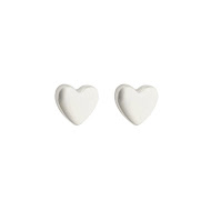Sparkle Heart Earrings Silver