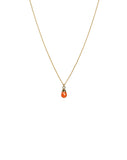 Mini Teardrop Necklace Gold Carnelian