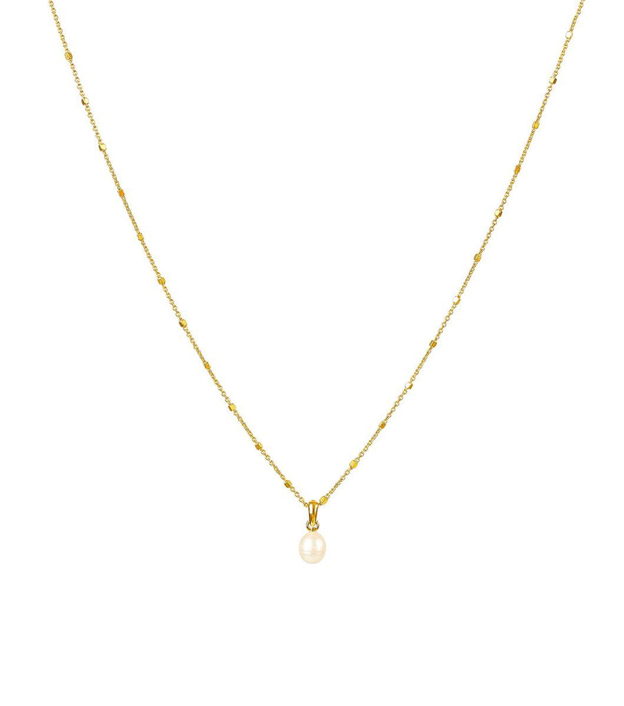 Treasure Single Pearl Necklace Gold