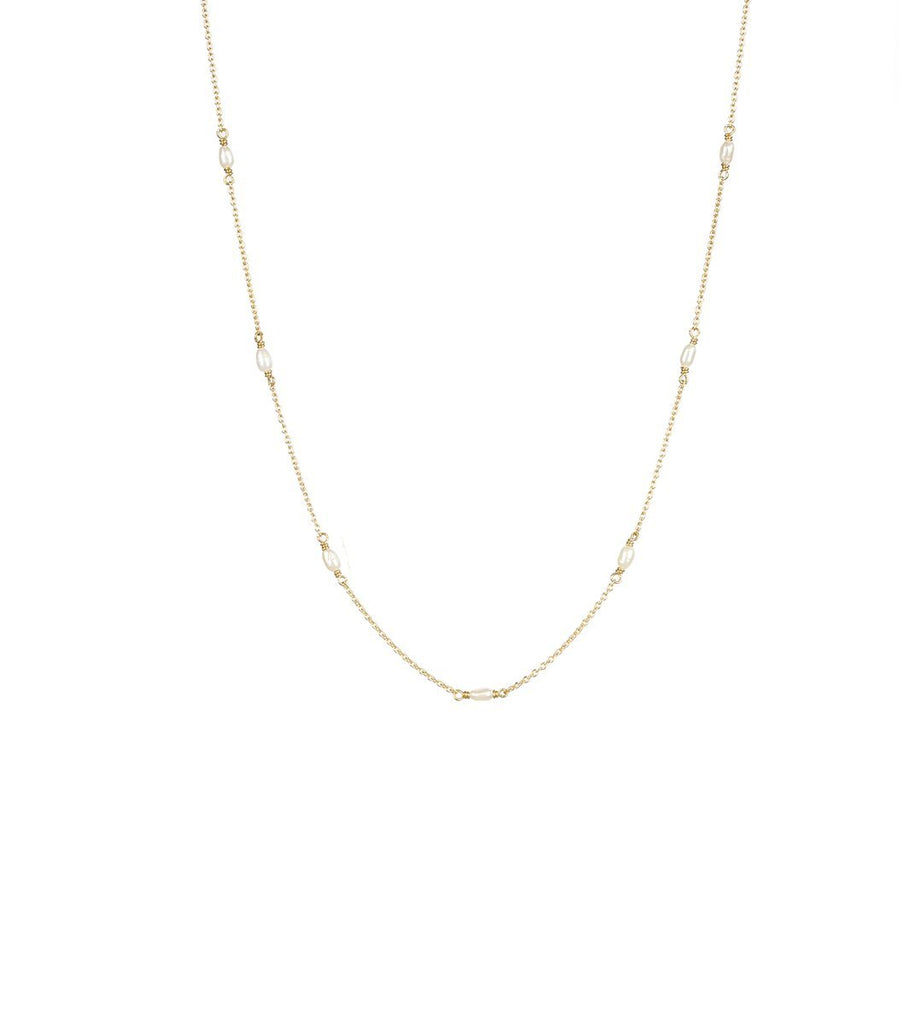 Tresure Necklace Multi Pearl Gold