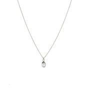 Ladda upp bild till gallerivisning, Mini Teardrop Necklace Silver Crystal