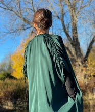 Ladda upp bild till gallerivisning, Jessi Wrap Satin Dress - Emerald Green